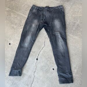 Simply Chic Italian Jeans, Stretchy, XL Women’s, Unique European assymetrical